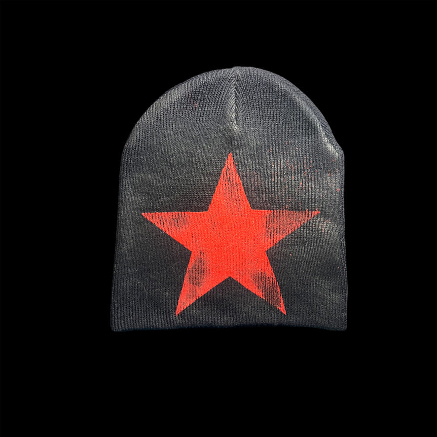 Star Graphic Beanie Red