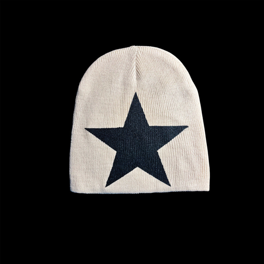 Star Graphic Beanie Black